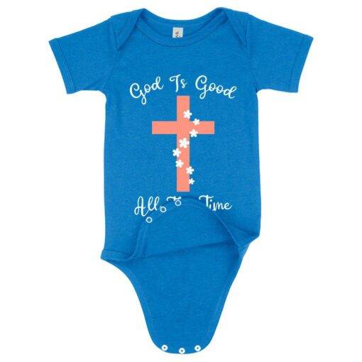 Baby Jersey God Is Good Christian Onesie 4