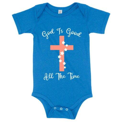 Baby Jersey God Is Good Christian Onesie 3