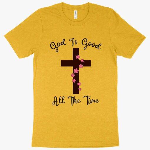 Heather God Is Good Christian T-Shirt 1