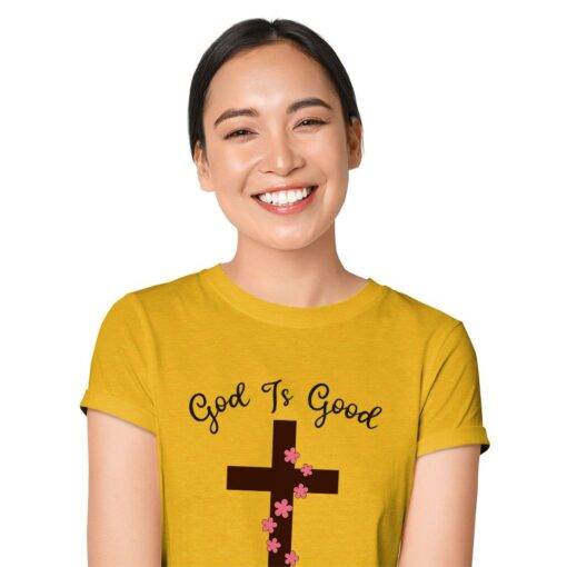 Heather God Is Good Christian T-Shirt 6