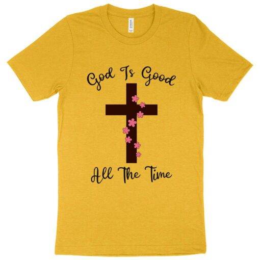 Heather God Is Good Christian T-Shirt 2