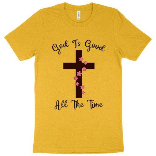 Heather God Is Good Christian T-Shirt - Image 2