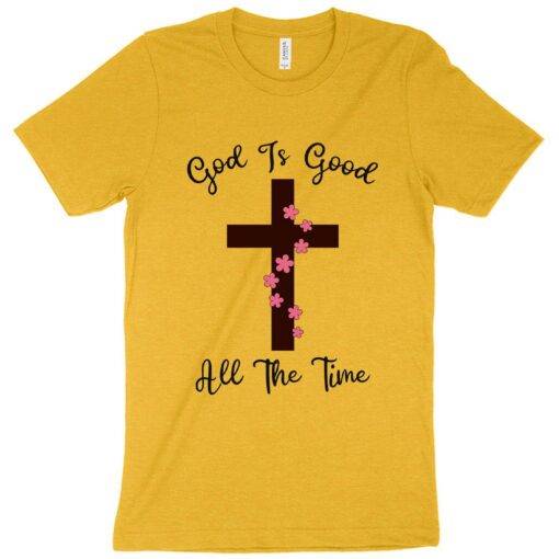 Heather God Is Good Christian T-Shirt 3