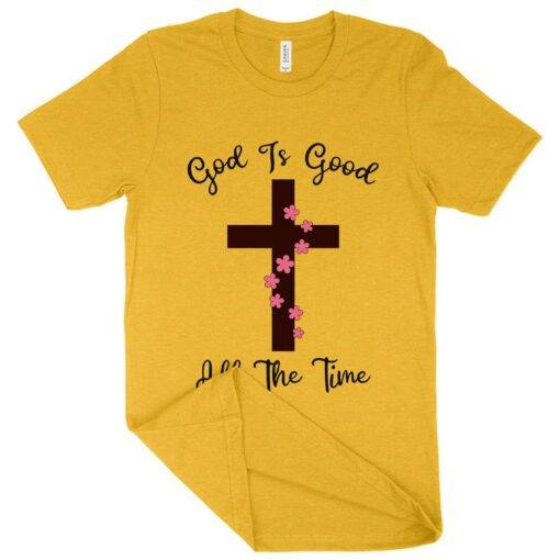 Heather God Is Good Christian T-Shirt 4