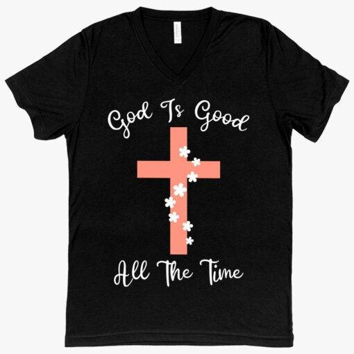 V-Neck God Is Good T-Shirt 1