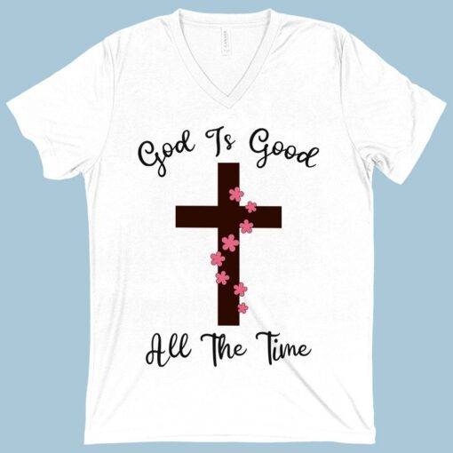 V-Neck God Is Good T-Shirt 3