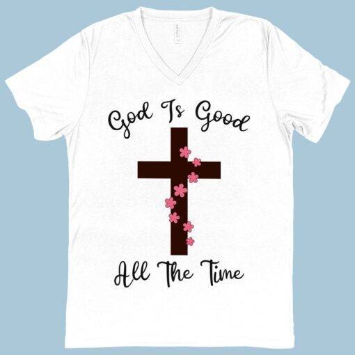 V-Neck God Is Good T-Shirt 2