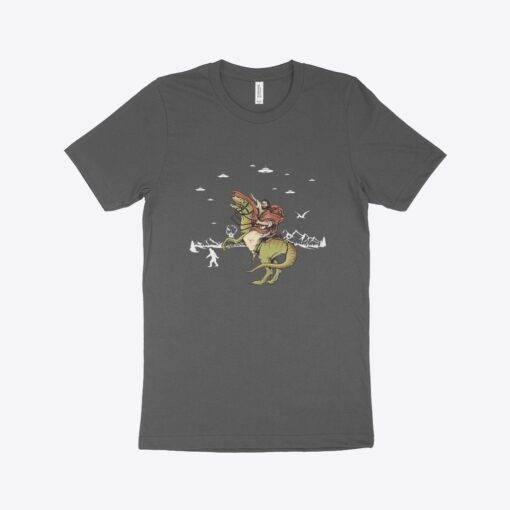 Jesus Riding Dinosaur T-Shirt Made in USA