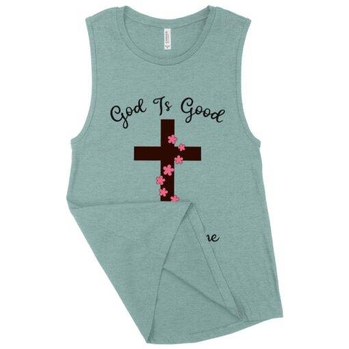 Women's Muscle God Is Good Tank 4