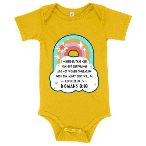 Baby Jersey Our Present Sufferings Onesie Design 3