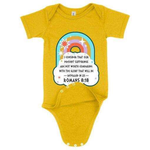 Baby Jersey Our Present Sufferings Onesie Design 4