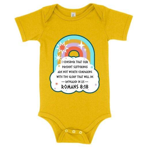 Baby Jersey Our Present Sufferings Onesie Design 2