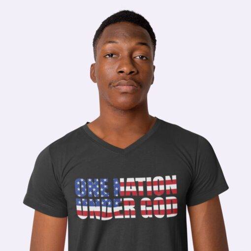 V-Neck Patriotic Christian T-Shirt 6