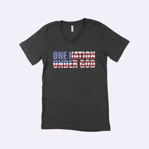 V-Neck Patriotic Christian T-Shirt 2