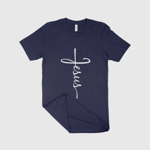 Jesus Cross Unisex Jersey T-Shirt Made in USA - Image 4