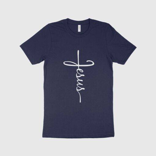Jesus Cross Unisex Jersey T-Shirt Made in USA - Image 2