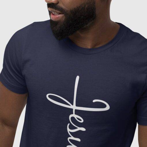 Jesus Cross Unisex Jersey T-Shirt Made in USA - Image 6