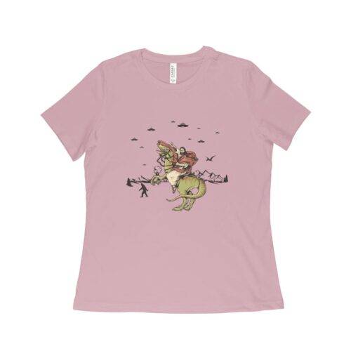 Jesus Riding Dinosaur Women's Relaxed T-Shirt - Image 2