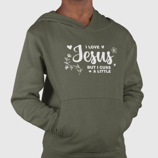 I Love Jesus Kids' Sponge Fleece Hoodie 6