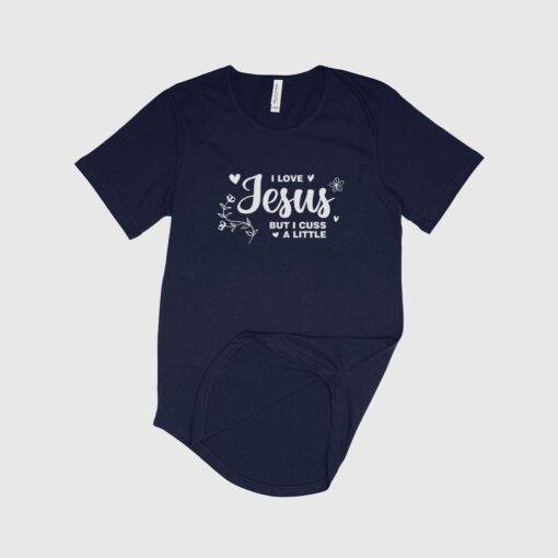 I Love Jesus Men's Jersey T-Shirt with Curved Hem - Image 4