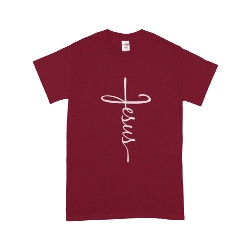 Jesus Cross Men's Heavy Cotton T-Shirt 6