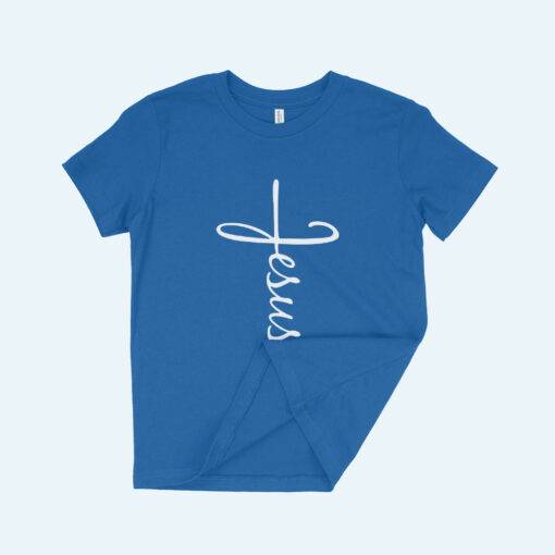 Jesus Cross Kids' Jersey T-Shirt - Image 4