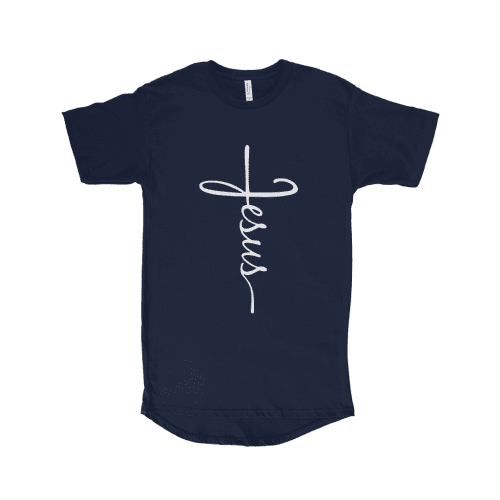 Jesus Cross Men's Long Body Urban T-Shirt 6