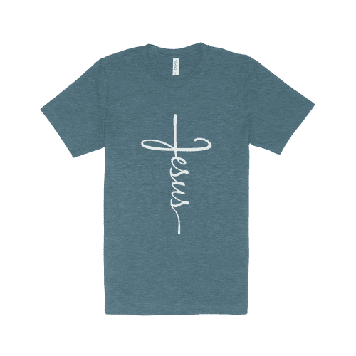 Jesus Cross Unisex Heather T-Shirt 3