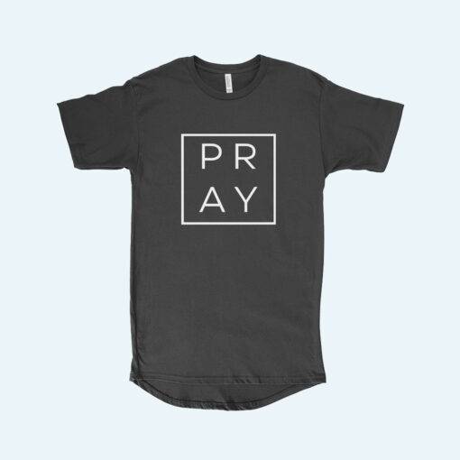 Pray Men's Long Body Urban T-Shirt 2
