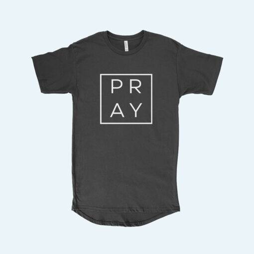 Pray Men's Long Body Urban T-Shirt - Image 2