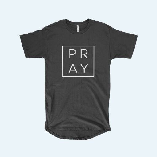 Pray Men's Long Body Urban T-Shirt 3