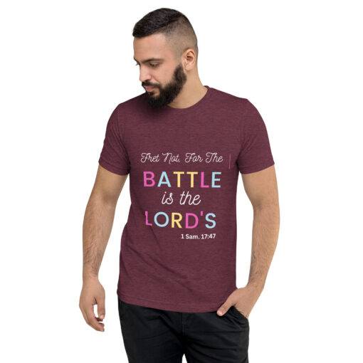 The Battle is the Lord's Short Sleeve T-shirt - Image 3
