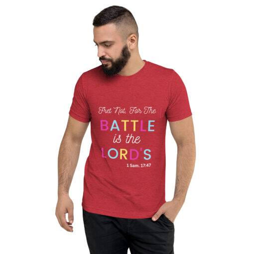 The Battle is the Lord's Short Sleeve T-shirt - Image 4