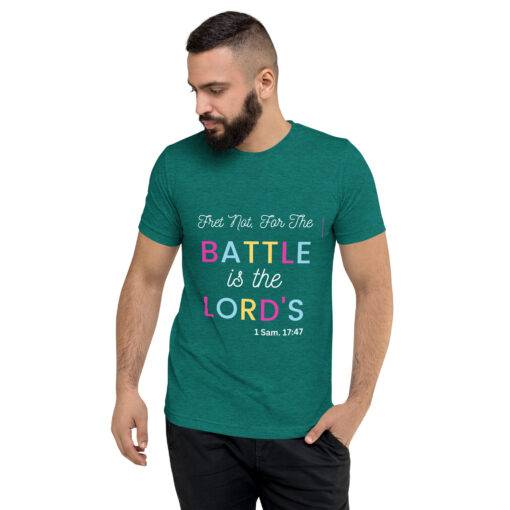 The Battle is the Lord's Short Sleeve T-shirt - Image 5