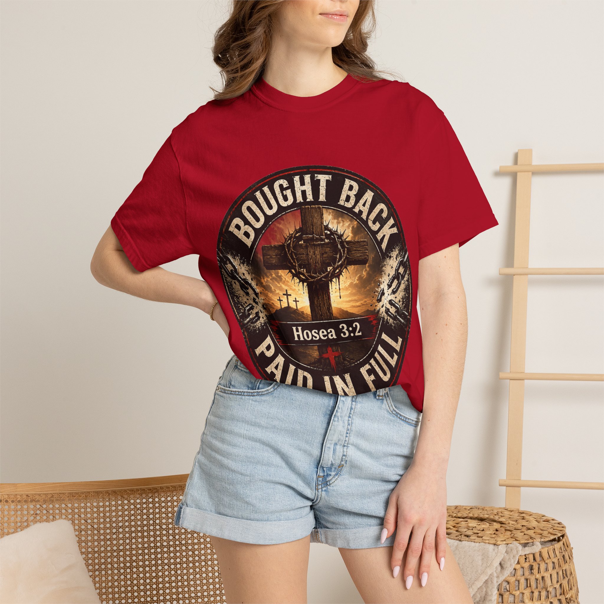 Christian 'Bought Back Paid in Full' T-Shirt – Hosea 3:2 Faith Tee 4 Christian 'Bought Back Paid in Full' T-Shirt – Hosea 3:2 Faith Tee - Image 4